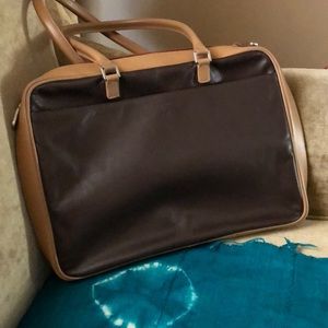 Furla authentic brown and beige leather bag